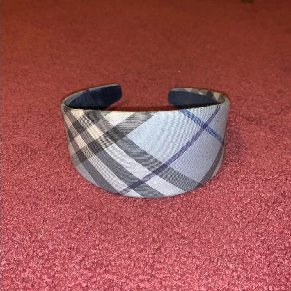 Burberry blue check wide headband